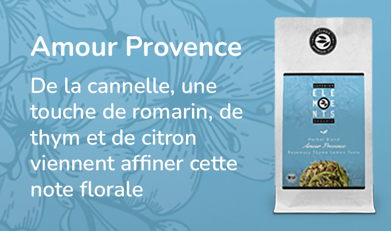 Amour Provence : De la cannelle, une touche de romarin, de thym et de citron viennent affiner cette note florale